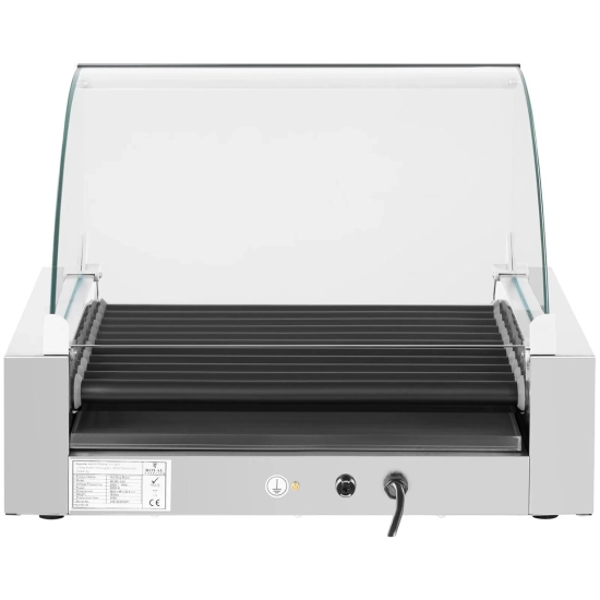 Royal Catering Grill rolkowy z szybą Roller grill z rolkami z teflonu 11T