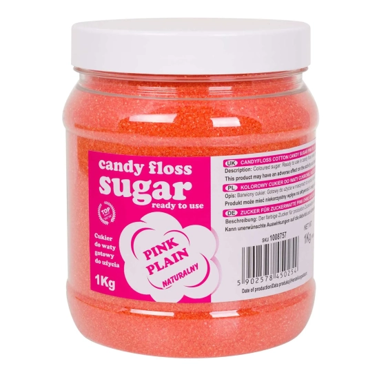 GSG24 Kolorowy cukier do waty cukrowej różowy naturalny smak waty cukrowej