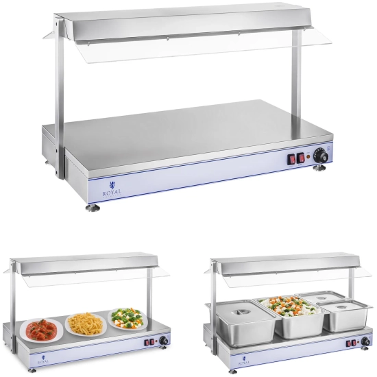 Royal Catering Elektryczna płyta taca grzewcza kompaktowa 3 lampy