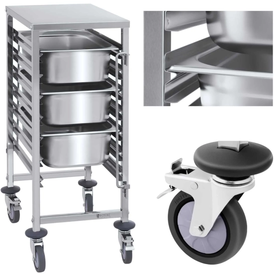 Royal Catering Wózek gastronomiczny transportowy do pojemników 7x GN1/1