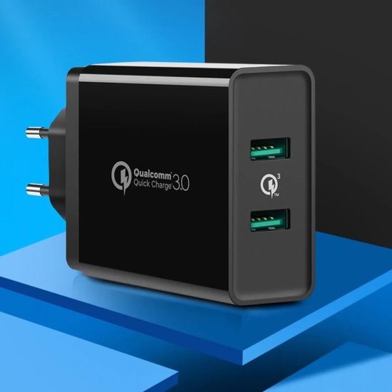 UGREEN Ładowarka sieciowa do telefonu 2x USB-A 36W QC3.0 - czarna