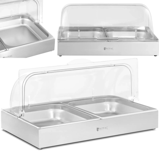 Royal Catering Witryna ekspozycyjna bufetowa śniadaniowa z pokrywą rolltop