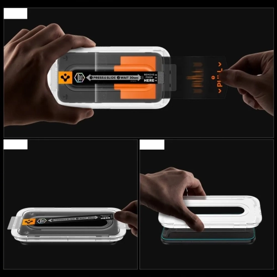 SPIGEN Szkło prywatyzujące z aplikatorem na iPhone 16 Pro Max / 17 Pro Max