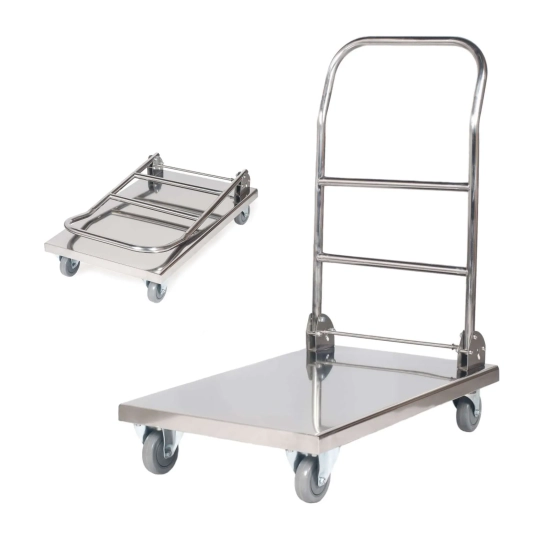 Royal Catering Wózek platformowy składany stalowy HoReCa platforma 70x52cm