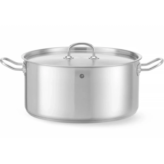 Garnek niski Kitchen Line z pokrywką 12 l śr. 320 x 150 h - Hendi 836040