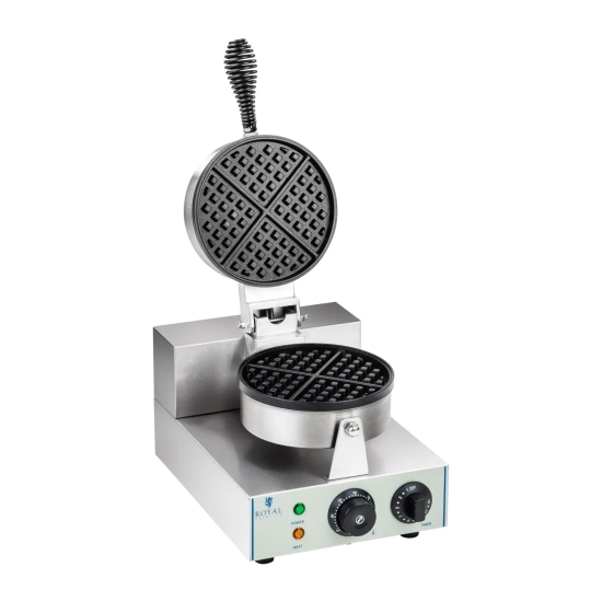 Royal Catering Gofrownica okrągła pojedyncza TEFLON gofr o średnicy 18,5cm