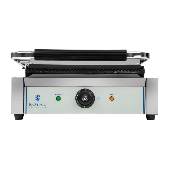 Royal Catering Grill kontaktowy dwustronny ryflowany PANINI