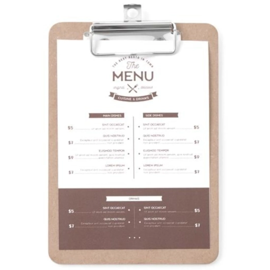 Podkładka deska pod kartę menu z klipsem Clipboard 125x180 mm - Hendi