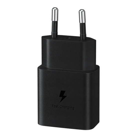 SAMSUNG Ładowarka sieciowa USB-C 15W PD AFC + kabel USB-C czarny