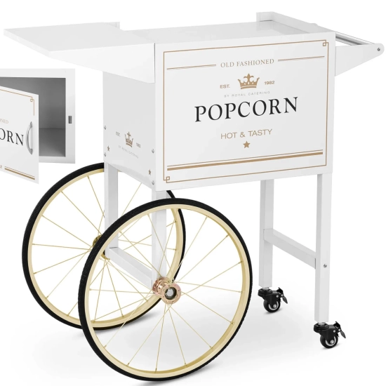 Royal Catering Wózek podstawa do maszyny do popcornu z szafką retro 51 x