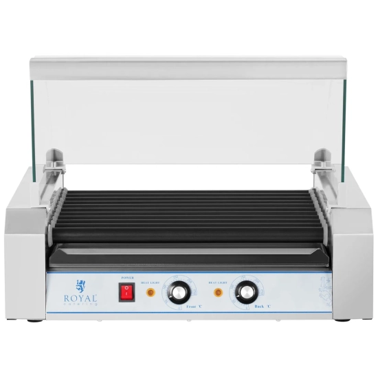 Royal Catering Grill rolkowy z szybą Roller grill z rolkami z teflonu 11T