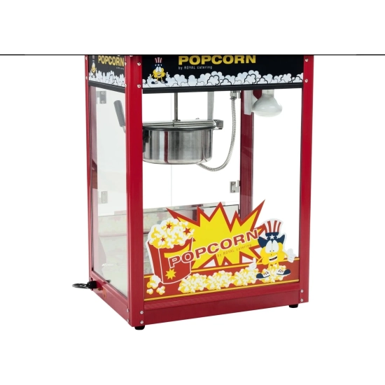 Royal Catering Barowa maszyna do popcornu z czarnym daszkiem