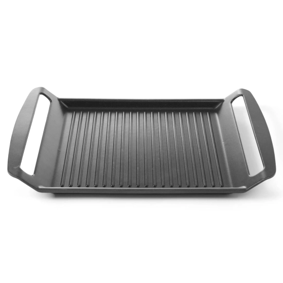 Płyta taca grillowa ryflowana do kuchenek indukcyjnych TEFLON 39x26cm