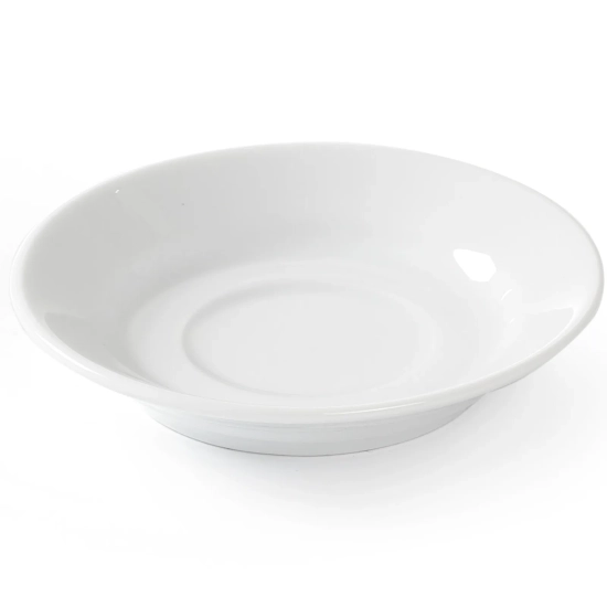 Spodek do filiżanki do kawy OPTIMA biała porcelana śr. 90mm zestaw 12szt