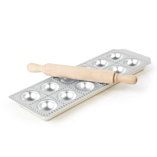 Foremka z wałkiem do wyrobu okrągłych pierożków Ravioli 12szt - Hendi