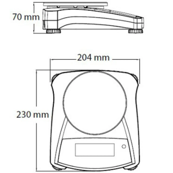 Waga techniczna stołowa dokładna kompaktowa NAVIGATOR NV 220g / 0.01g