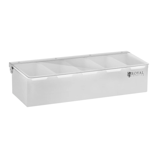 Royal Catering Pojemnik barmański na dodatki do drinków + 5 wkładów