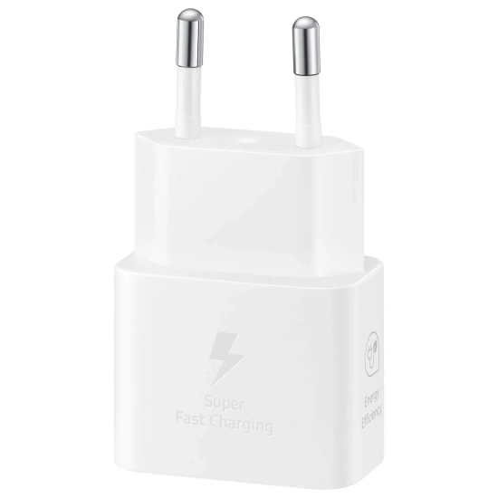 Ładowarka sieciowa GaN Samsung 25W SFC z kablem USB-C - biała