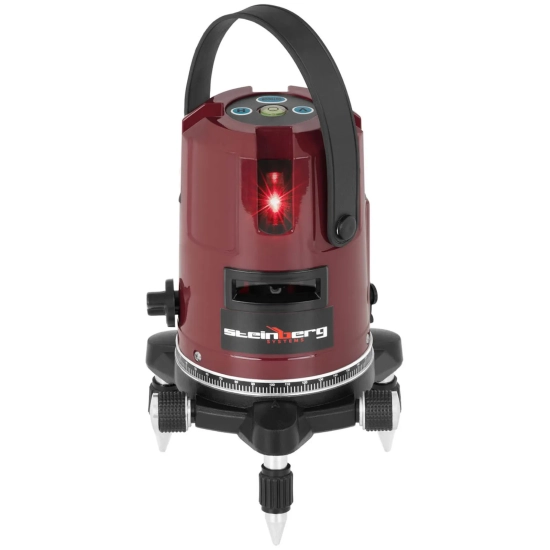Steinberg Systems Laser krzyżowy samopoziomujący liniowy ze stojakiem 25 m