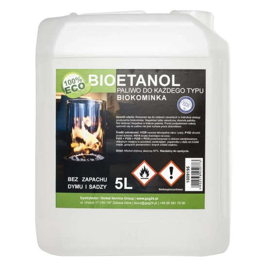GSG24 Bioalkohol bioetanol BIO paliwo do biokominka 5L
