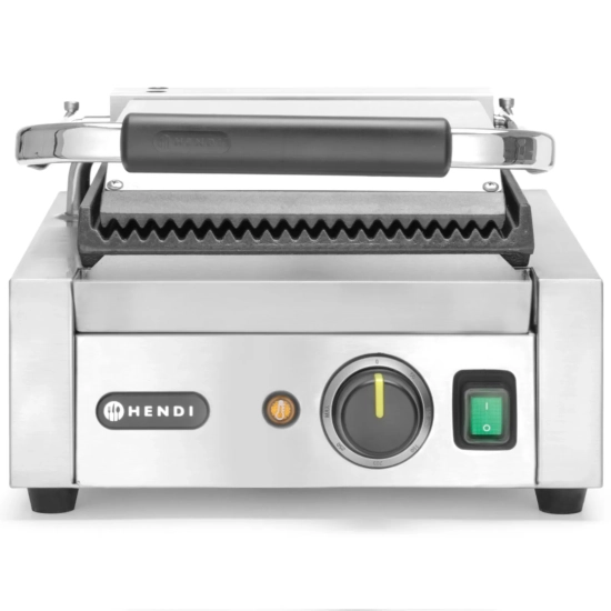 Kontakt grill kontaktowy ryflowany pojedynczy 1800W - Hendi 263501