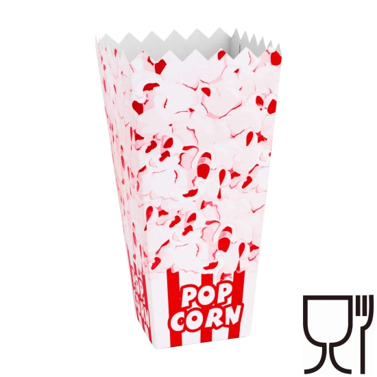GSG24 Pudełko kartonik na PopCorn 7x22x10.5cm DUŻY 1.7L 100szt.