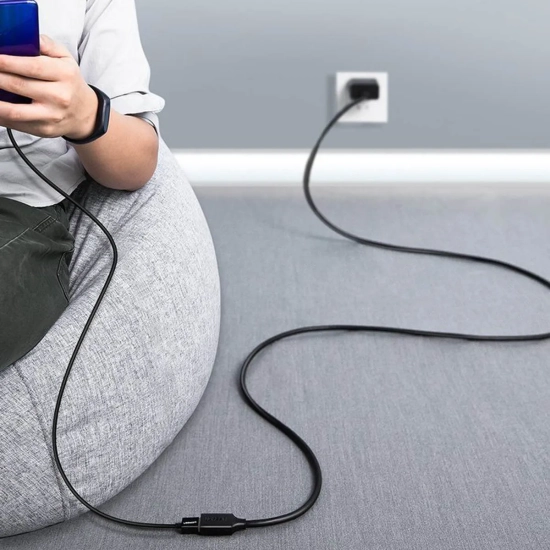 UGREEN Przedłużacz przejściówka kabla USB-A 3.0 5Gb/s 0.5m czarny