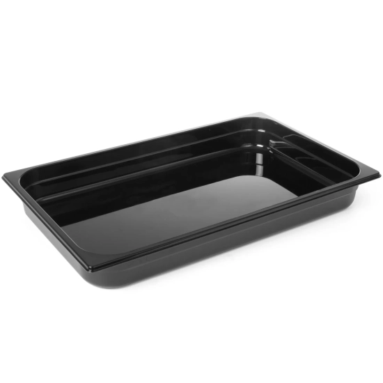 Pojemnik gastronomiczny GN 1/1 z czarnego poliwęglanu 530x325x100mm 14L