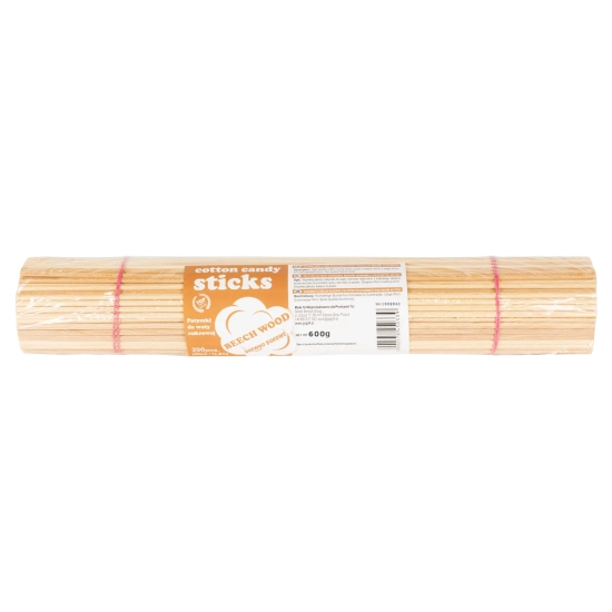 GSG24 Patyczki do waty cukrowej bukowe 30cm/4mm z atestem PZH 200szt