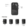 Adapter Verbatim Uniwersalny podróżny CNT-02 GaN III 3 × USB-C PD QC 32127