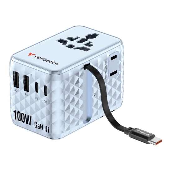 Adapter Verbatim podróżny Charge, n, podróżny GaN III 2 × USB-C 30192