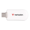 Pendrive Verbatim USB C, 256 GB, Plectra, biały, USB C 30230