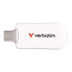 Pendrive Verbatim USB C, 256 GB, Plectra, biały, USB C 30230