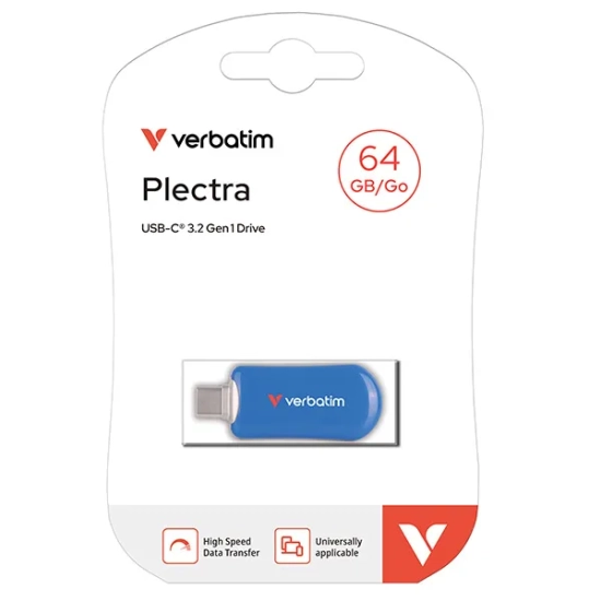 Verbatim Pendrive Plectra 64 GB USB-C niebieski 30232