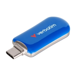Pendrive Verbatim USB C, 512 GB, Plectra, niebieski, USB C 30235