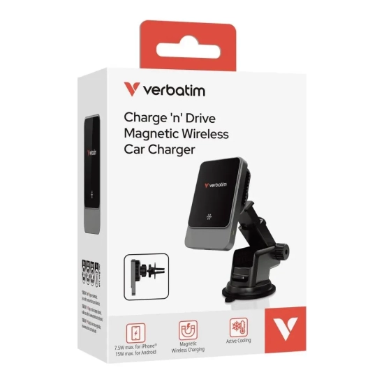 Ładowarka samochodowa Verbatim Charge n Drive 31862 Qi RGB
