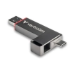 Pendrive Verbatim Dual QuickStick 512 GB, model 32042, złącze USB-A/USB-C, USB 3.2 Gen 1, kolor szary.