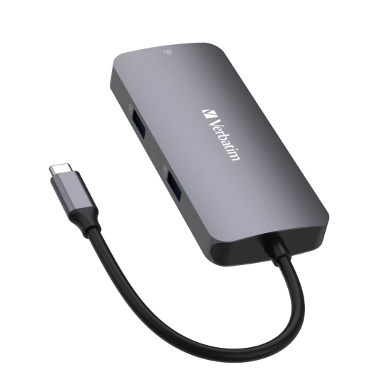 Hub USB Verbatim z 5 portami, szary, długość przewodu 15 cm 32150