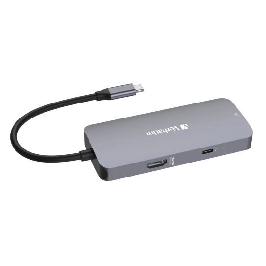 Hub USB Verbatim z 5 portami, szary, długość przewodu 15 cm 32150