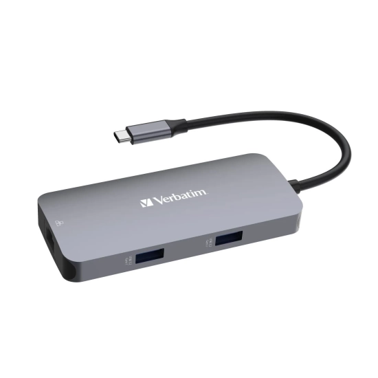 Hub USB Verbatim z 5 portami, szary, długość przewodu 15 cm 32150