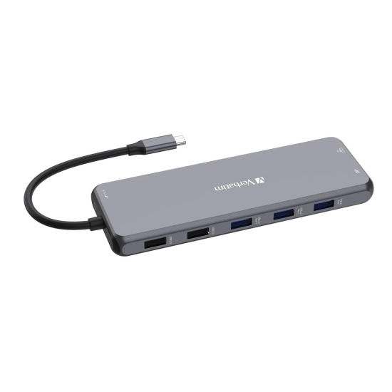 Hub USB Verbatim z 13 portami, szary, długość przewodu 20 cm 32153