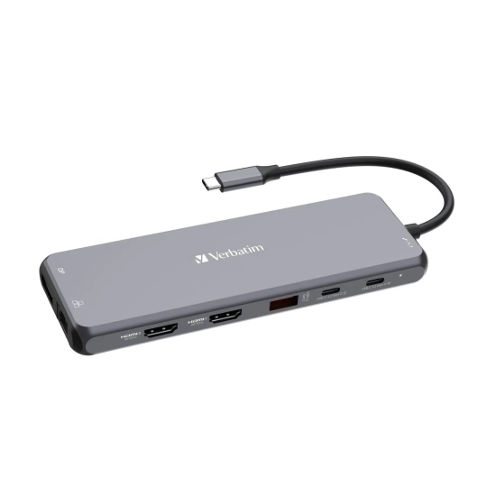 Hub USB Verbatim z 13 portami, szary, długość przewodu 20 cm 32153