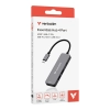Hub USB-C Verbatim wieloportowy z 4 portami, szary 32155