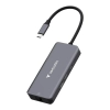 Hub USB-C Verbatim wieloportowy z 6 portami, szary, długość kabla 18 32157