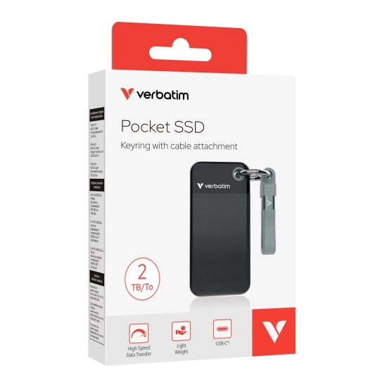 Dysk zewnętrzny SSD Verbatim Pocket czarny/szary, 2000 GB, czarny 32194