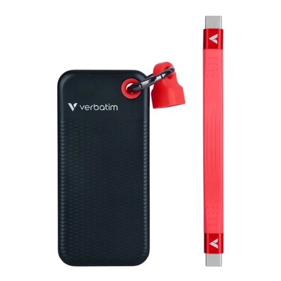 Dysk zewnętrzny SSD Verbatim Pocket czarny/czerwony, 2000 GB 32196