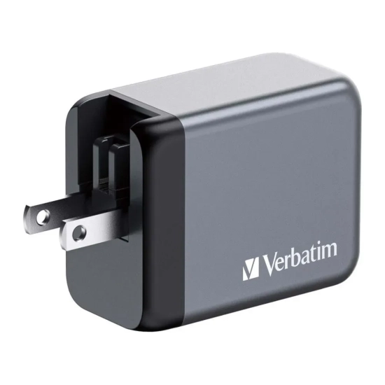 Ładowarka Verbatim GaN 32201 65W 2x USB-C + USB-A