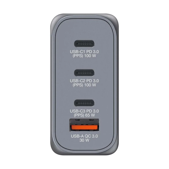 Ładowarka Verbatim GaN 32202 100W 3x USB-C + USB-A