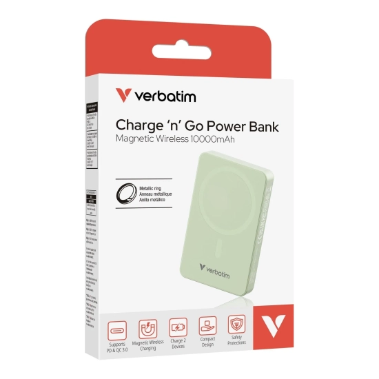 Powerbank Verbatim Charge 'n' Go Essentials 10000 mAh 32228 zielony