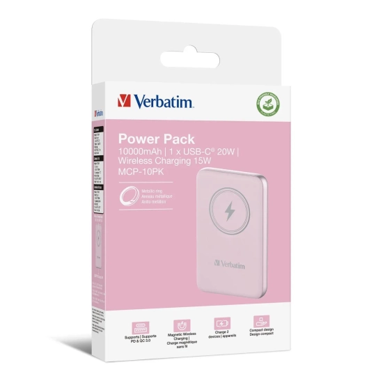 Powerbank Verbatim Charge 'n' Go 10000 mAh 32248 różowy